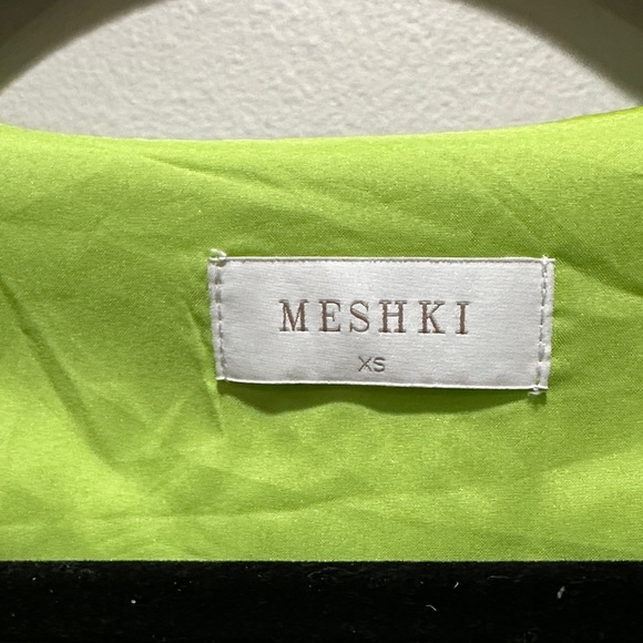 Meshki Neon Green Tie-Front Blouse - Picture 2 of 6